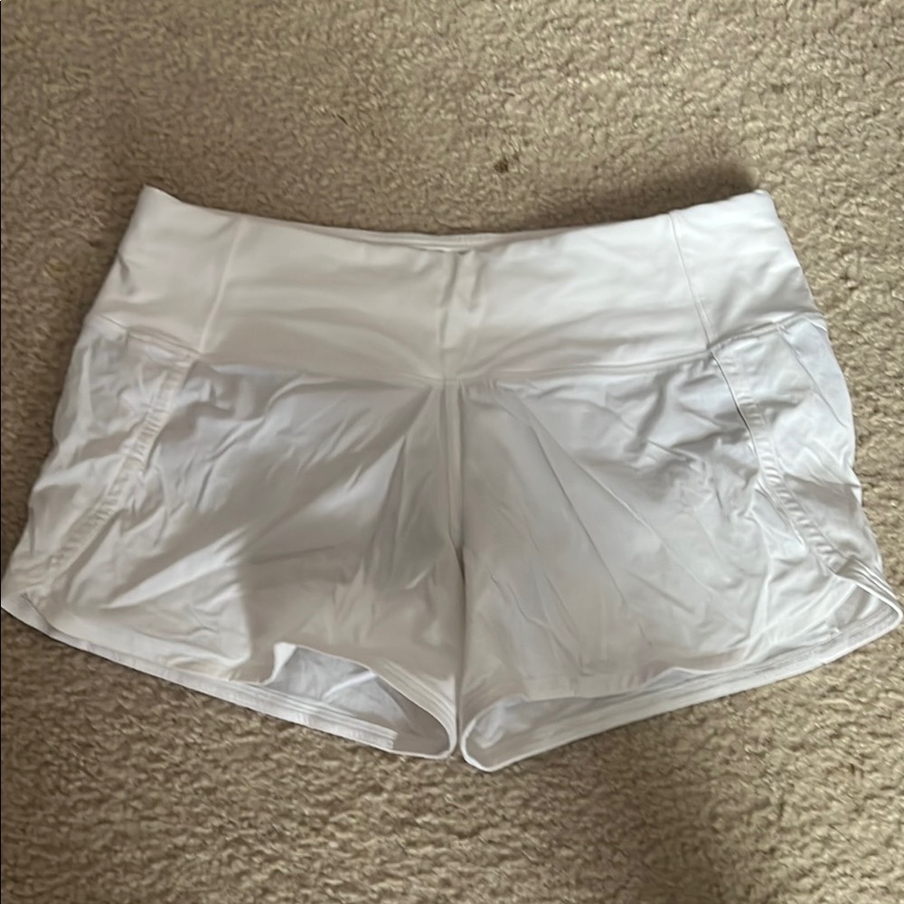lululemon athletica White Athletic Shorts Lightweight Mid-Thigh